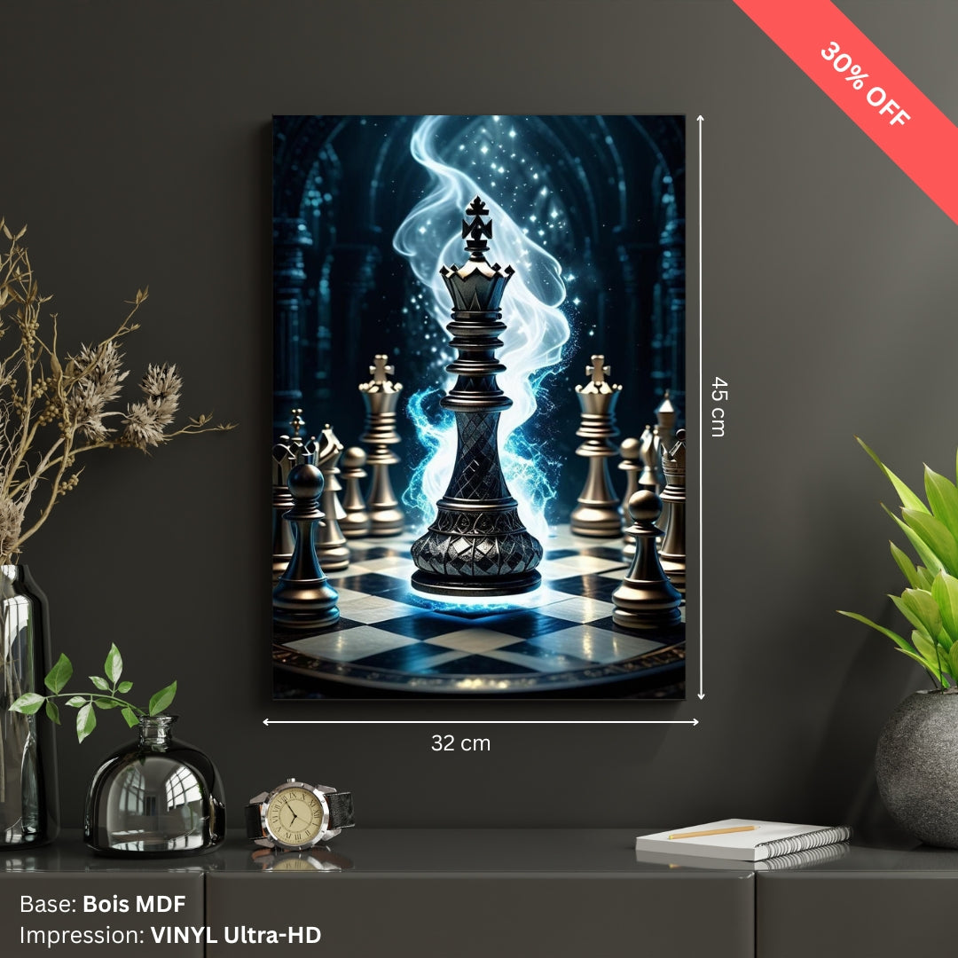 Tableau MDF - Blue Chess