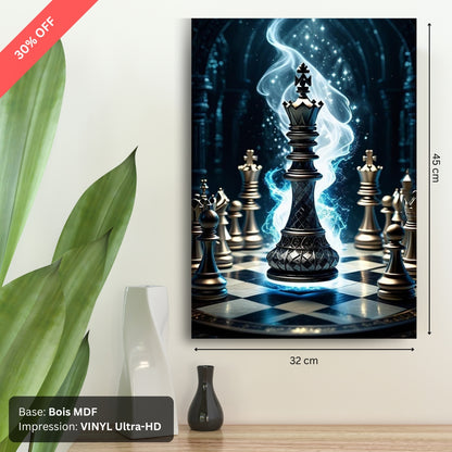 Tableau MDF - Blue Chess