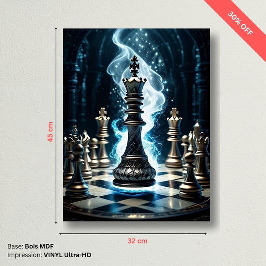 Tableau MDF - Blue Chess